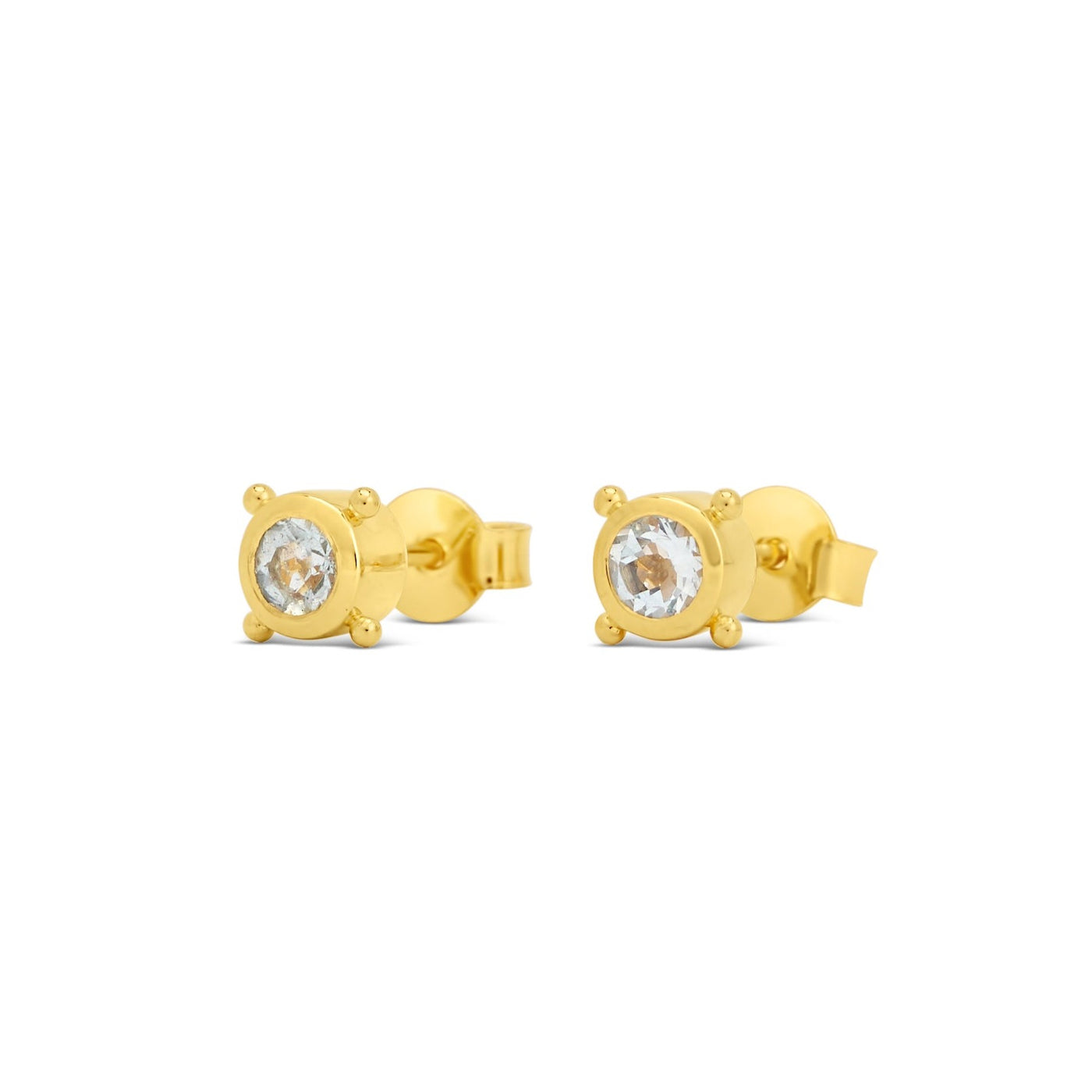 Stellar Gem Studs Gold Vermeil