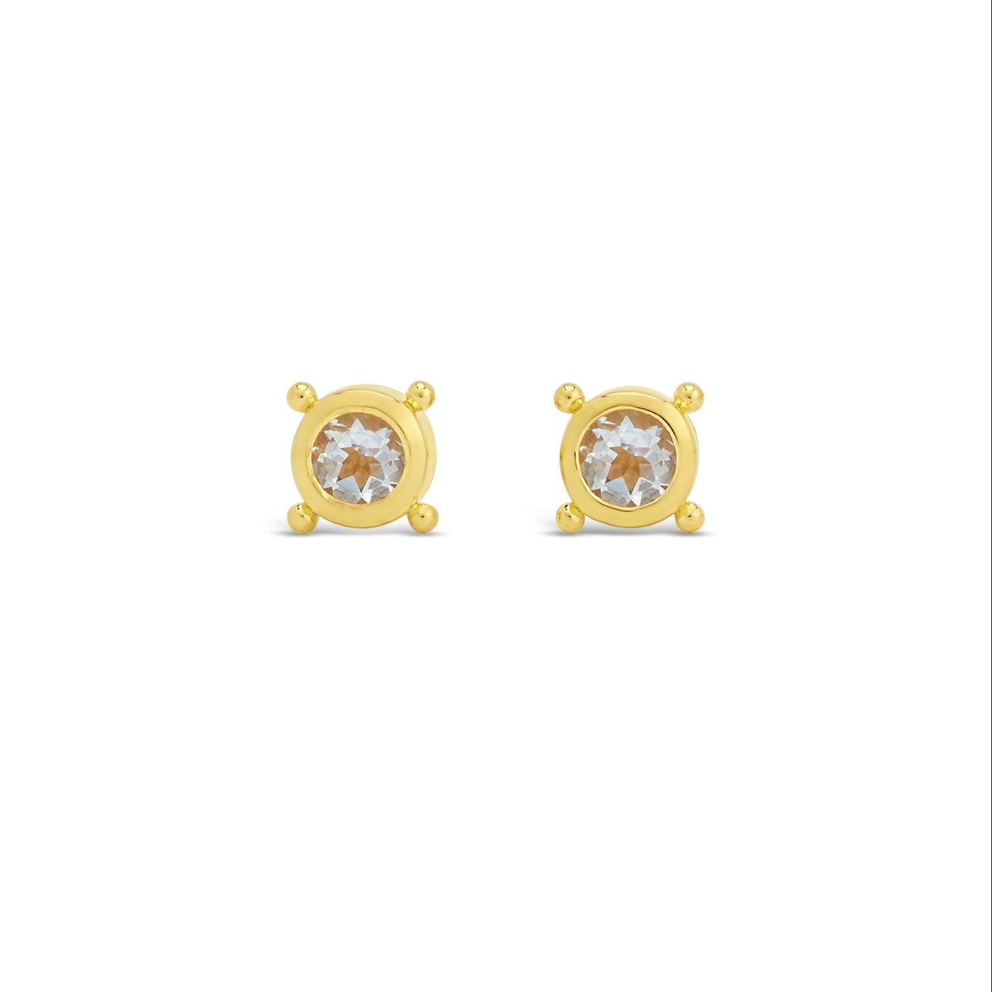 Stellar Gem Studs Gold Vermeil