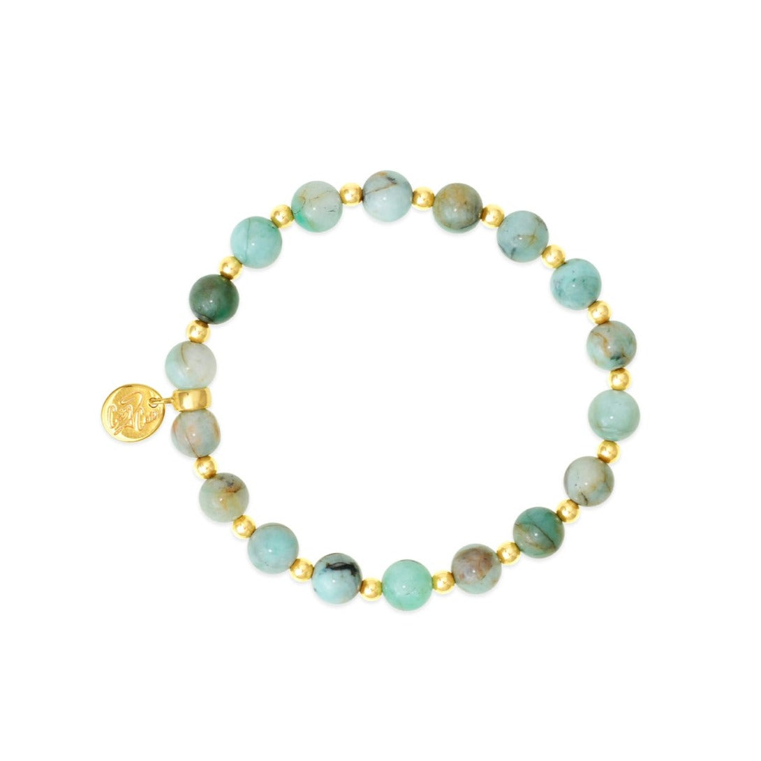 Golden Gaia Emerald Signature Stretch Bracelet