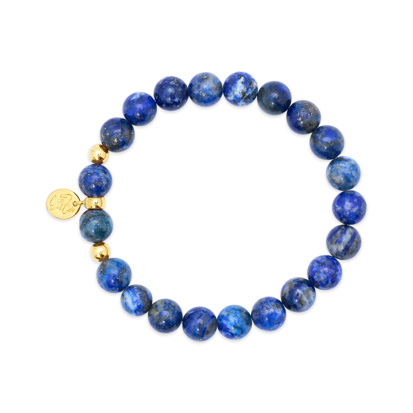 Golden Pixie Dust Blue Lapis Lazuli Signature Stretch Bracelet