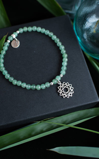 Heart Chakra Green Aventurine Signature Stretch Bracelet