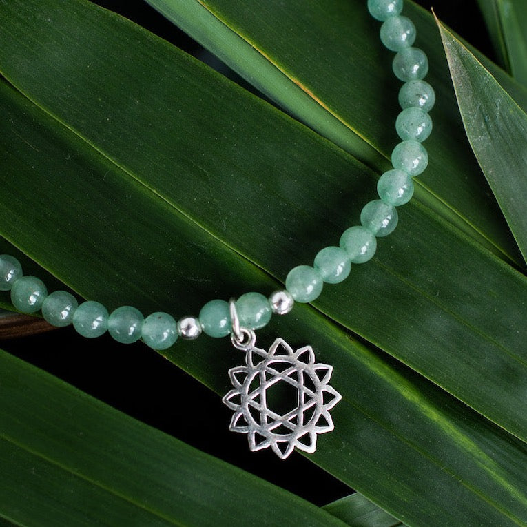 Heart Chakra Green Aventurine Signature Stretch Bracelet