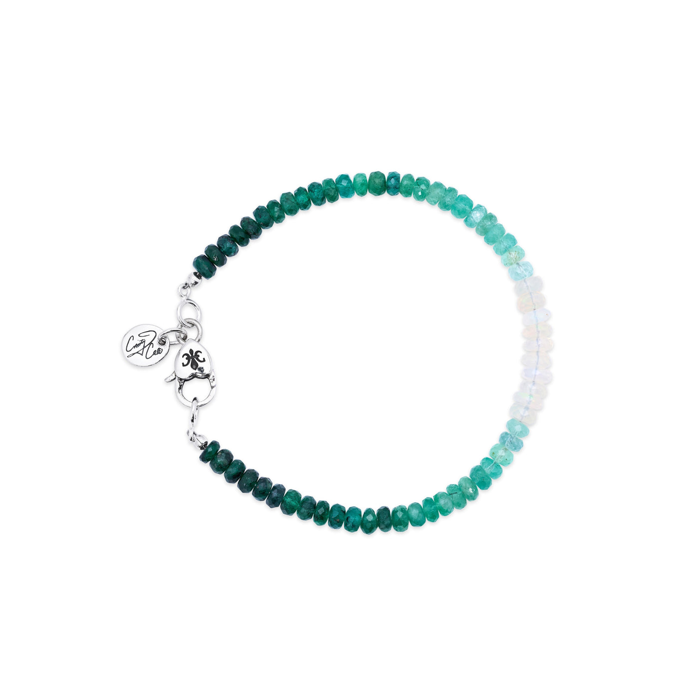 Fire Heart Chakra Shaded Emerald Opal Signature Bracelet
