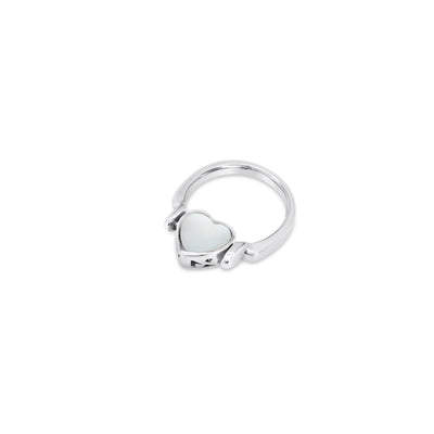 Heart of Deaux Mother of Pearl Flip Ring