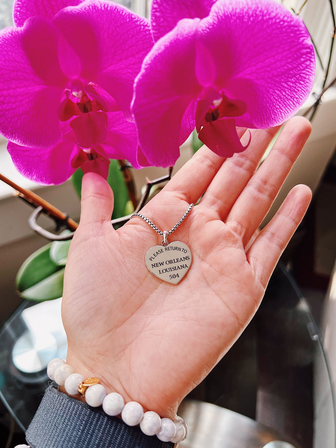 Please Return to New Orleans Heart Charm Large – Cristy Cali