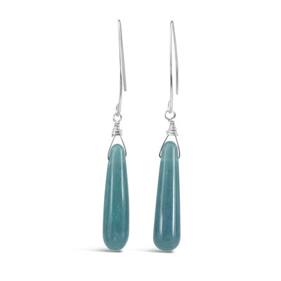 Mayan Jade Short Droplet Earrings