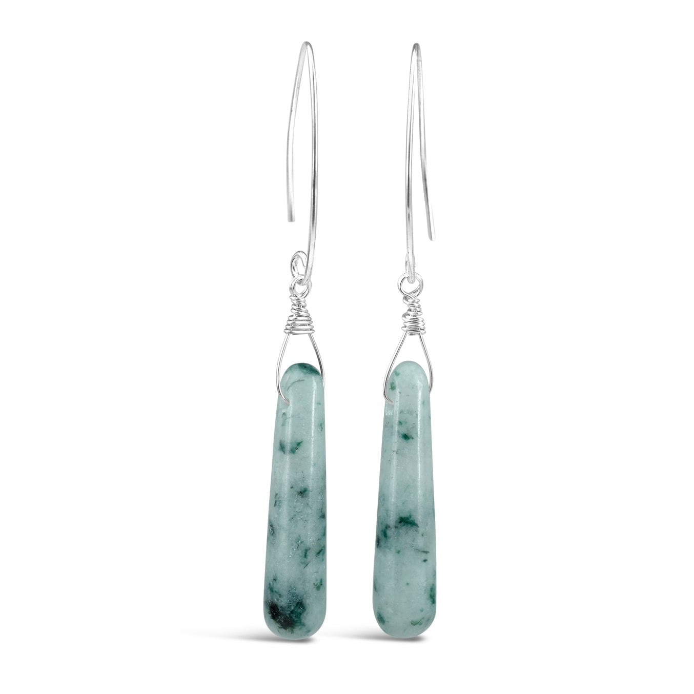 Mayan Jade Short Droplet Earrings