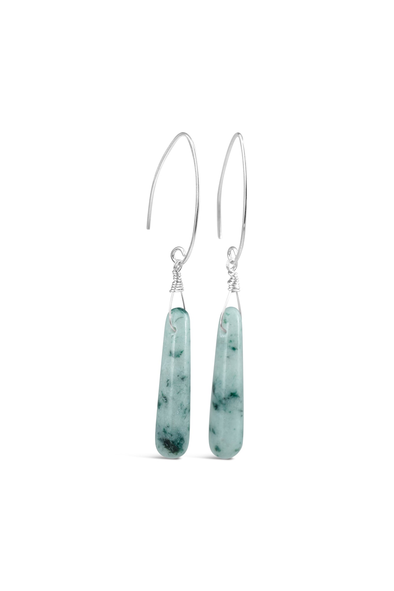 Mayan Jade Short Droplet Earrings