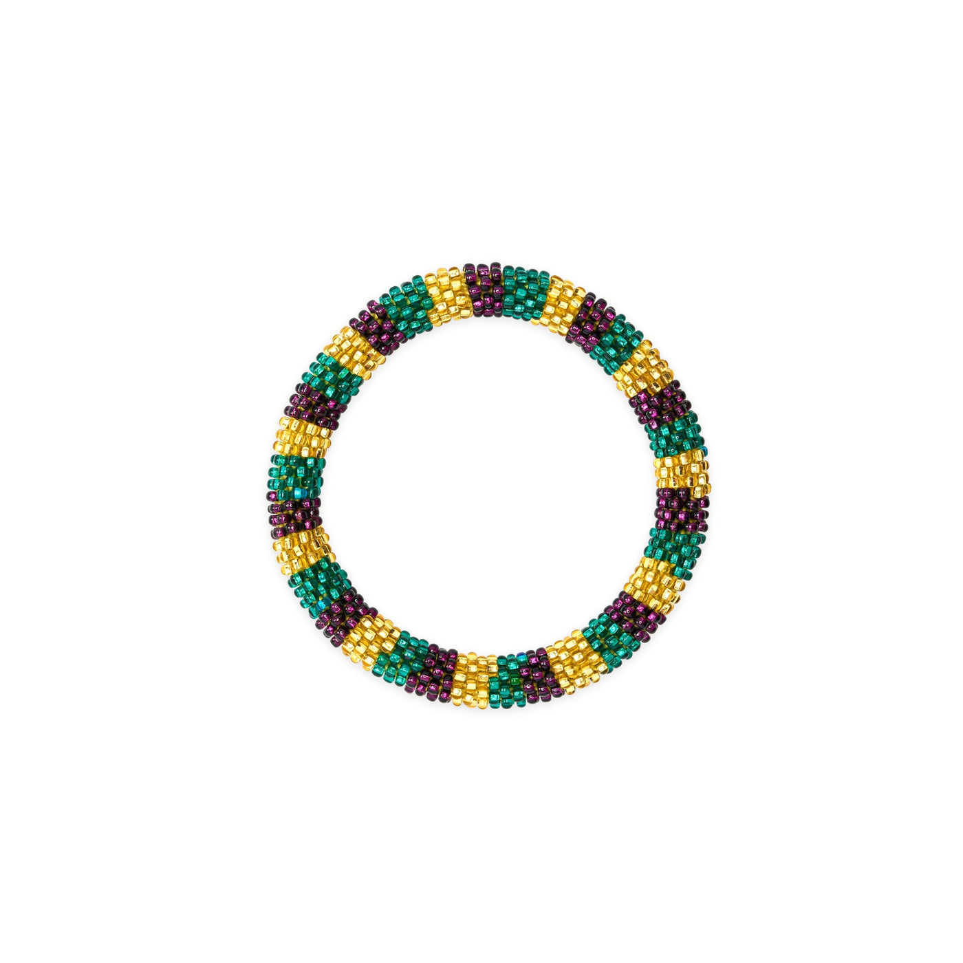 Guatemalan King Cake Beaded Stretch Bracelet