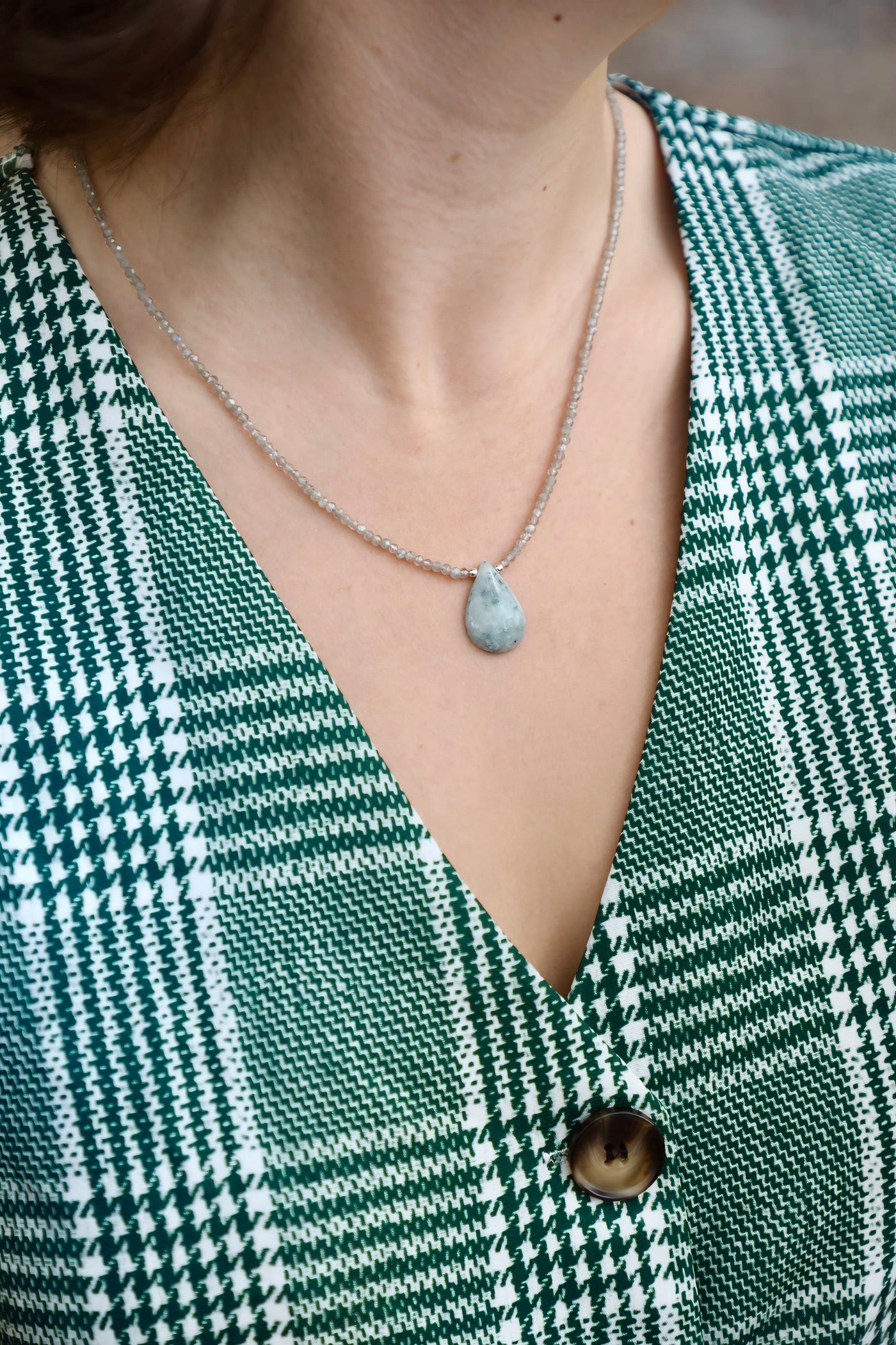 Luminous Labradorite & Mayan Jade Signature Necklace