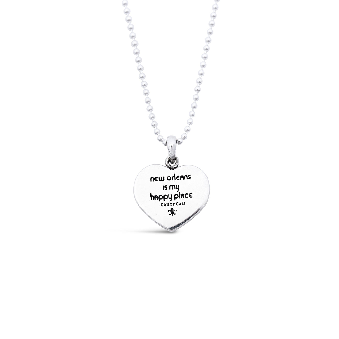 Mardi Gras Heart Charm - Small