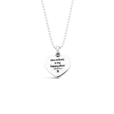 Mardi Gras Heart Charm - Small