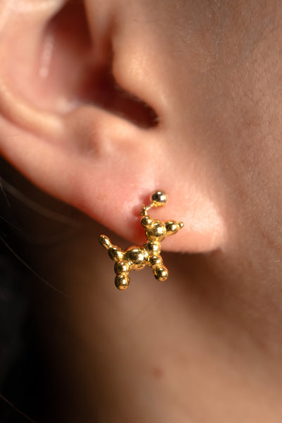 Mardi Gras Bead Dog Earrings PREORDER