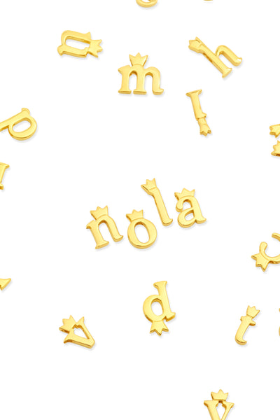 Mini Royal Initial Charm Gold Vermeil