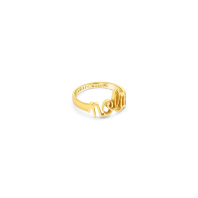 Nola Script Ring Gold Vermeil