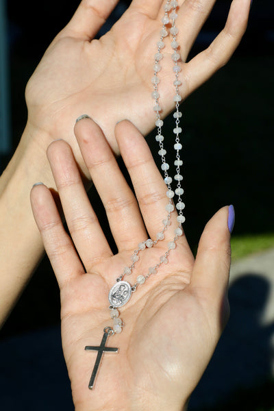 Our Lady of Prompt Succor New Orleans Gemstone Rosary Signature Necklace