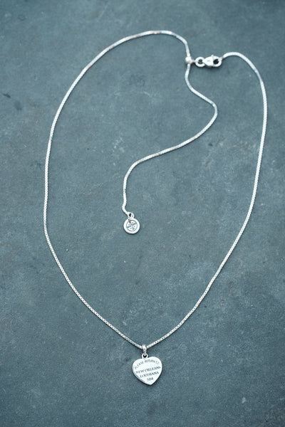 Please Return to New Orleans Heart Charm - Small