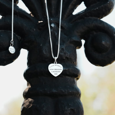 Please Return to New Orleans Heart Charm - Small