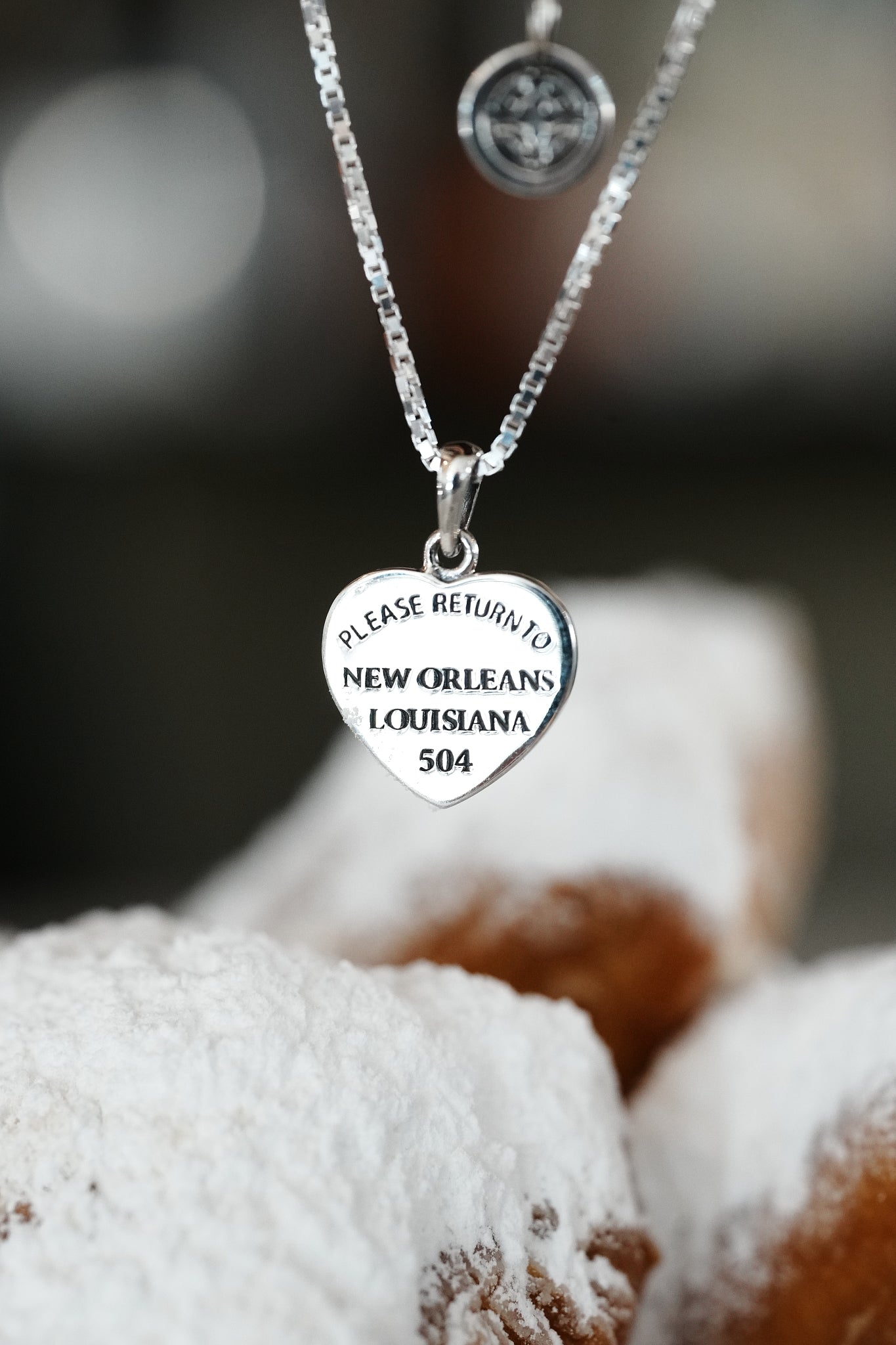 Please Return to New Orleans Heart Charm - Small