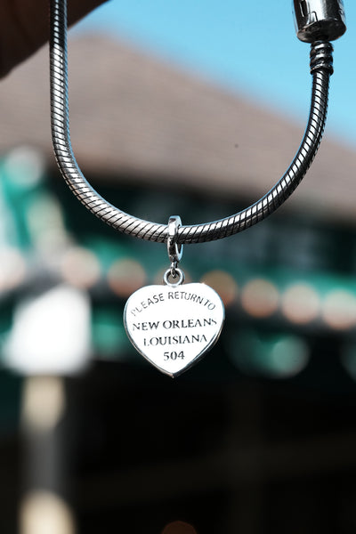 Please Return to New Orleans Heart Couture Charm