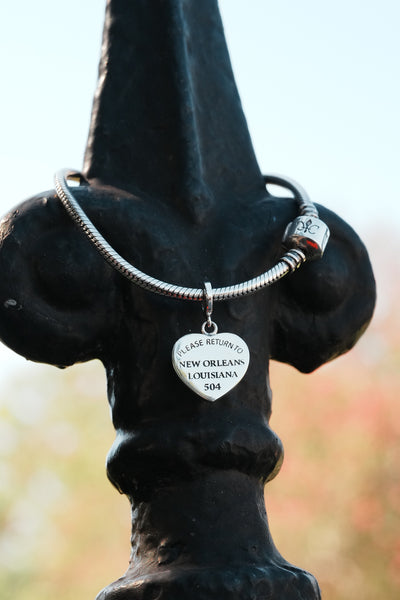 Please Return to New Orleans Heart Couture Charm