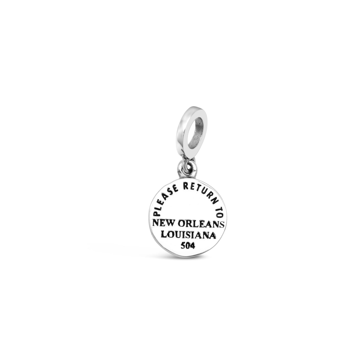 Please Return to New Orleans Mini Round Couture Charm