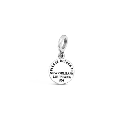 Please Return to New Orleans Mini Round Couture Charm