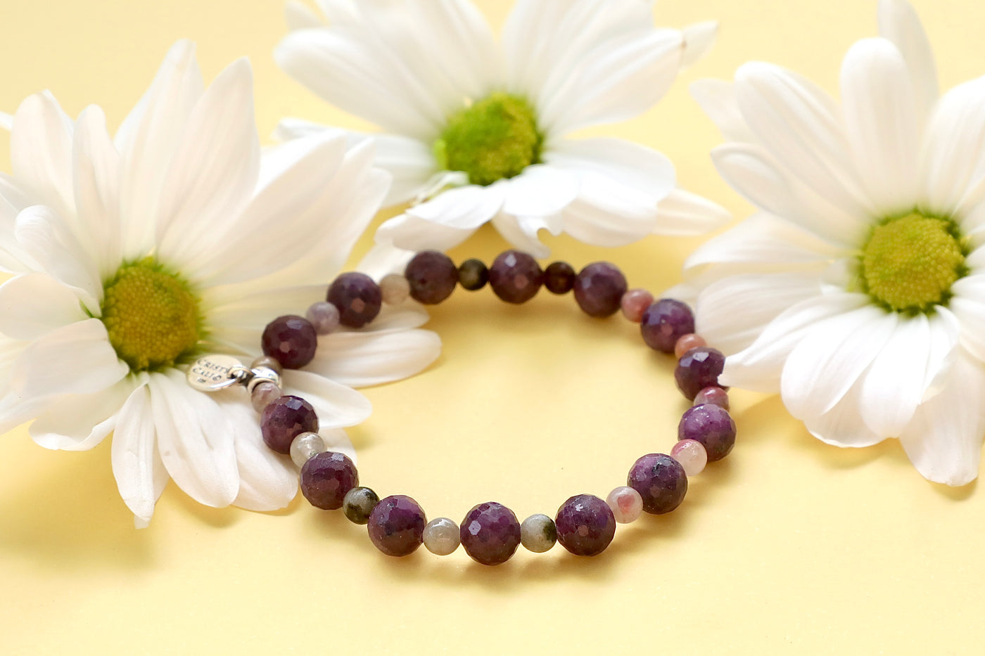 Purple Plum Ruby Kisses Stretch Signature Bracelet