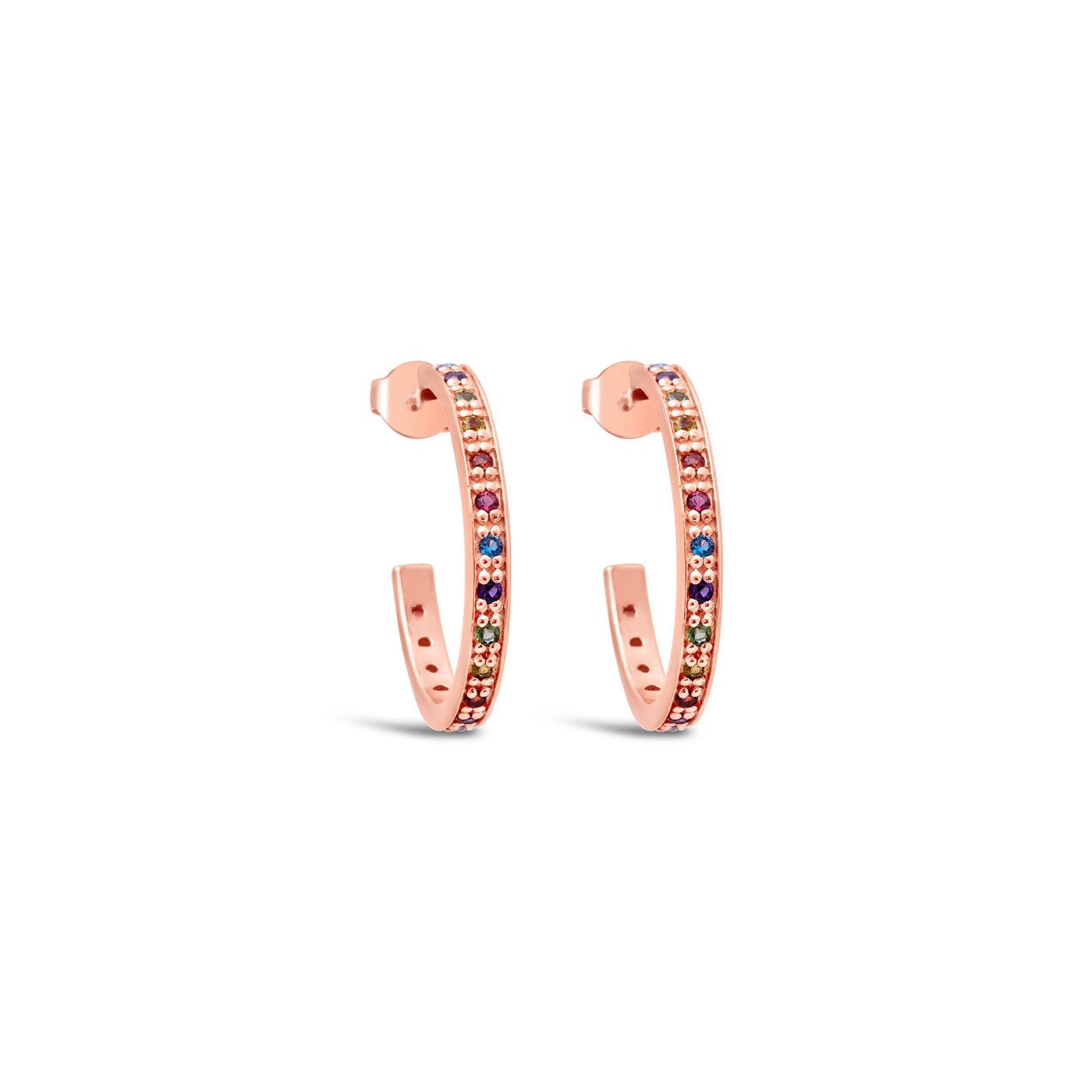 Rainbow Hoop Earrings