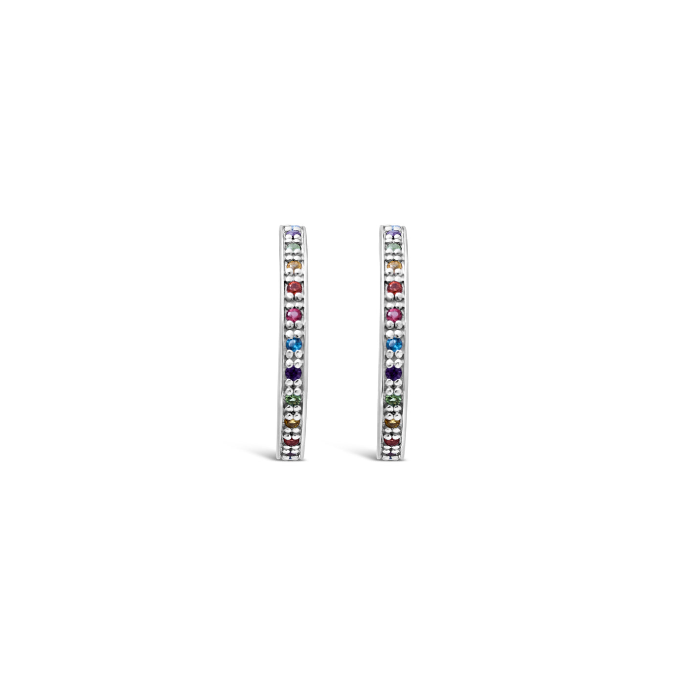 Rainbow Hoop Earrings
