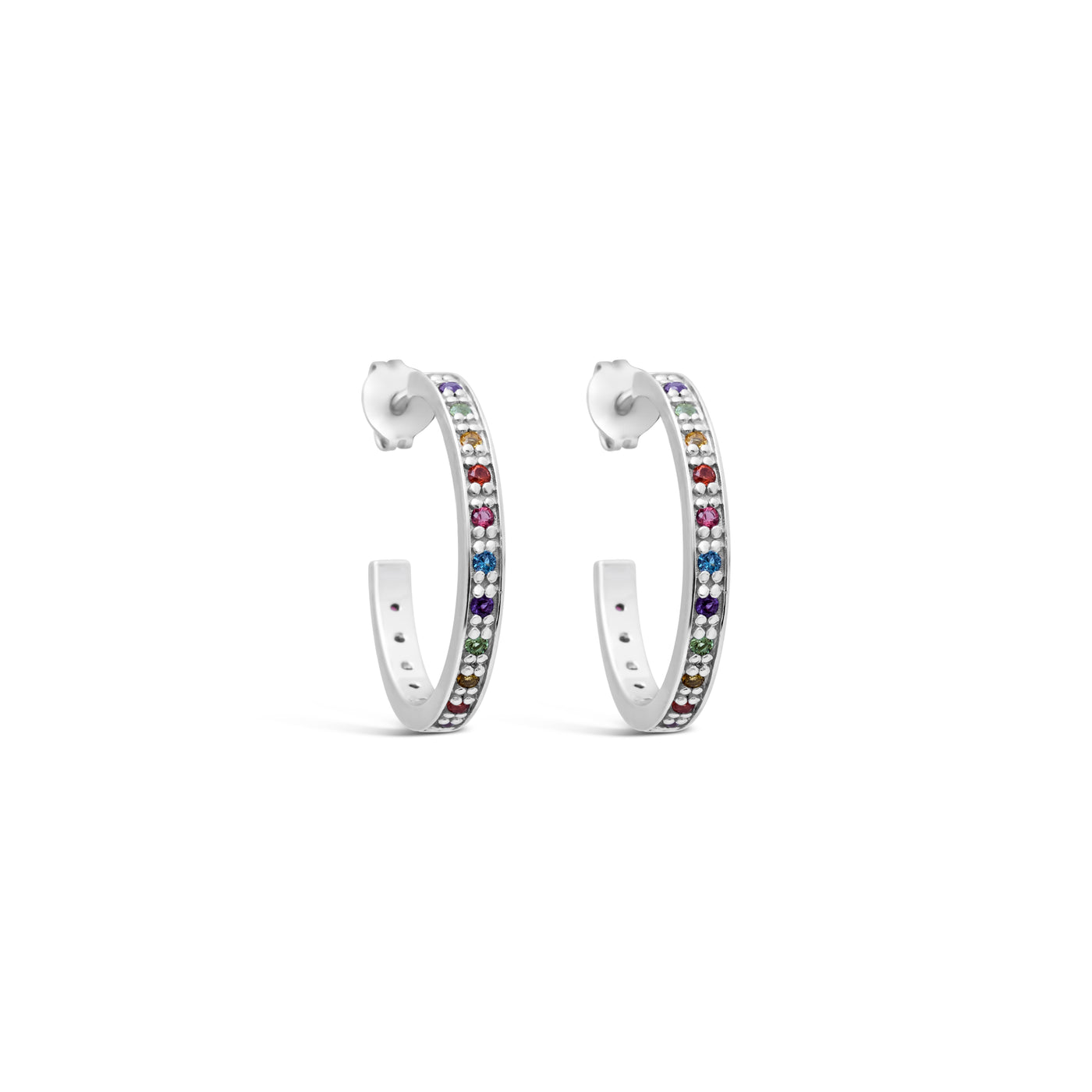 Rainbow Hoop Earrings