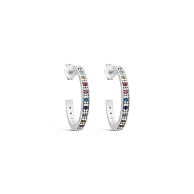 Rainbow Hoop Earrings