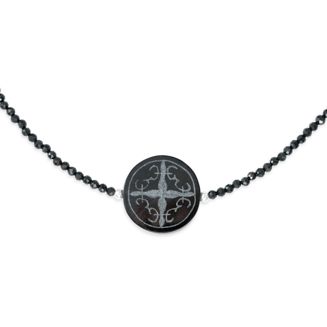 Mayan Raven Jade Cali Amulet Signature Black Spinel Necklace