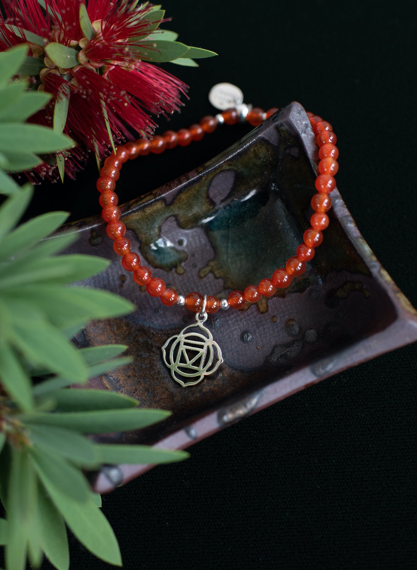 Root Chakra Red Agate Signature Stretch Bracelet