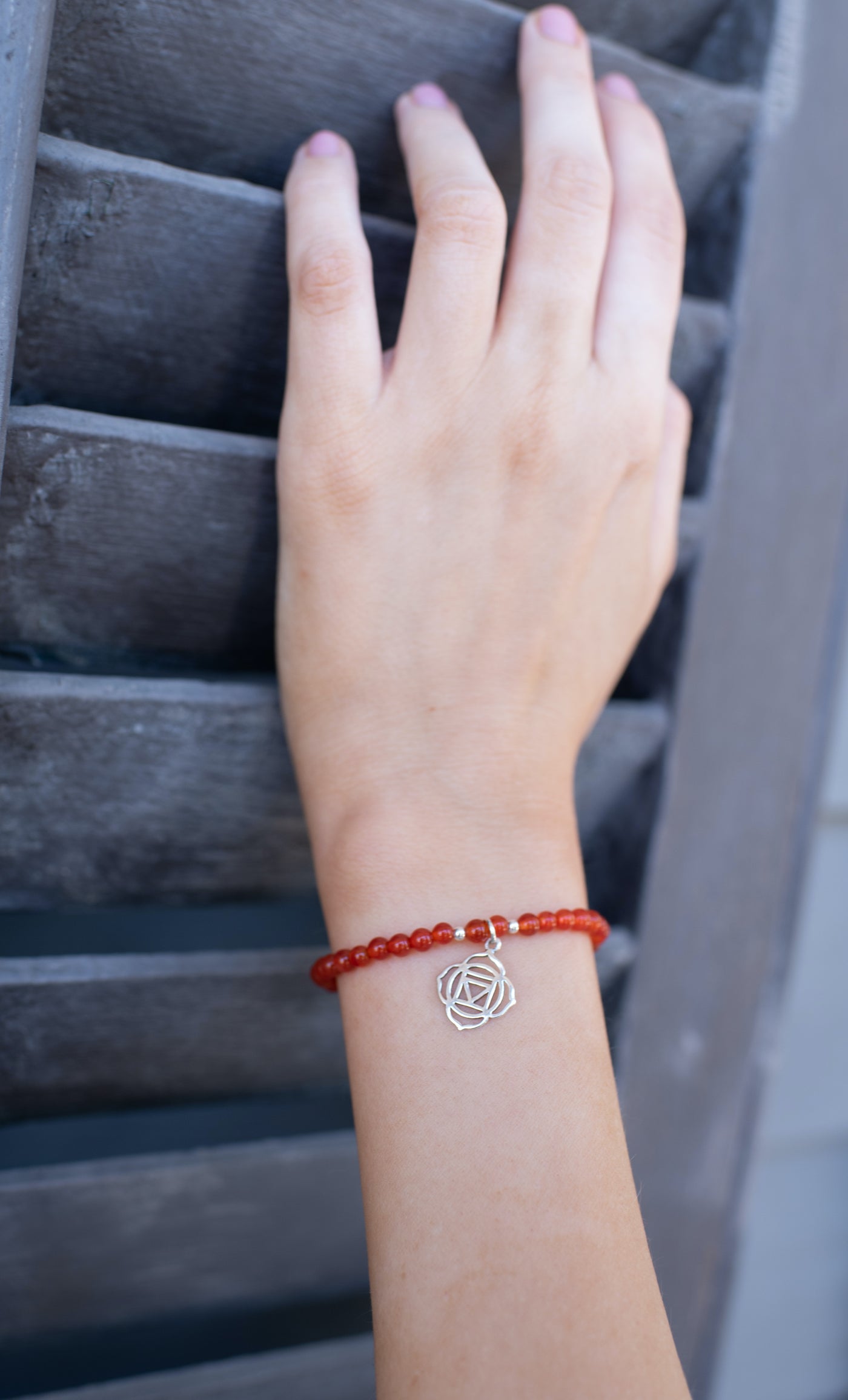 Root Chakra Red Agate Signature Stretch Bracelet