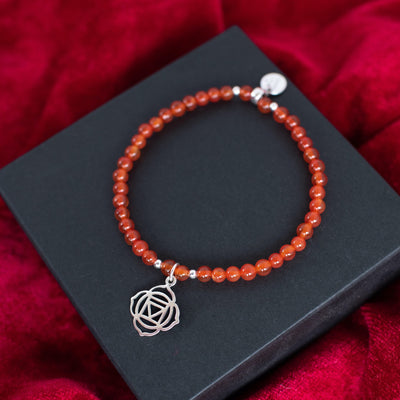 Root Chakra Red Agate Signature Stretch Bracelet