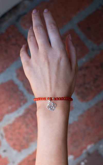 Root Chakra Red Agate Signature Stretch Bracelet