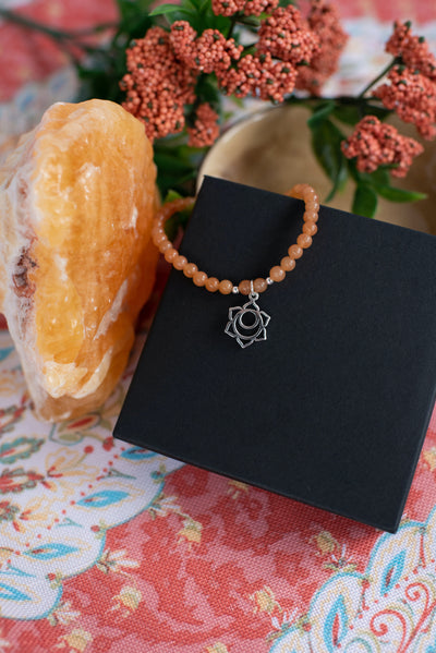 Sacral Chakra Orange Aventurine Signature Stretch Bracelet