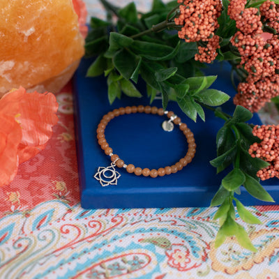 Sacral Chakra Orange Aventurine Signature Stretch Bracelet