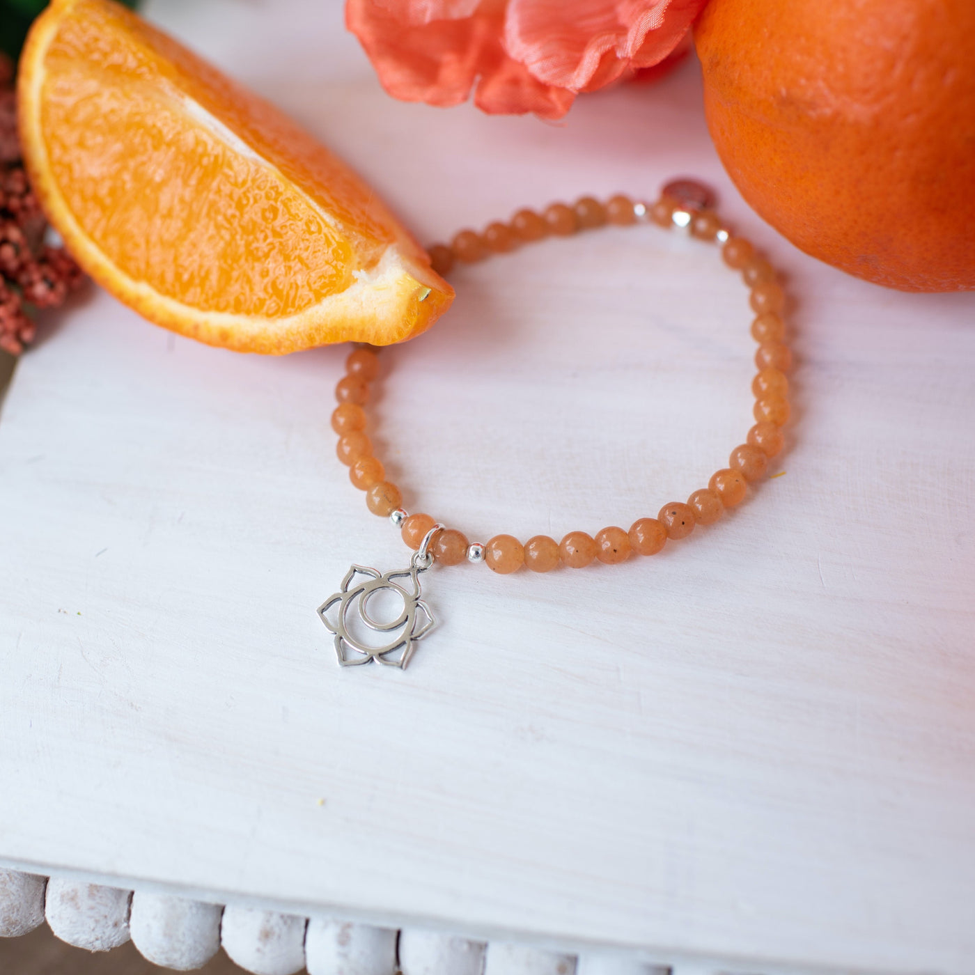 Sacral Chakra Orange Aventurine Signature Stretch Bracelet