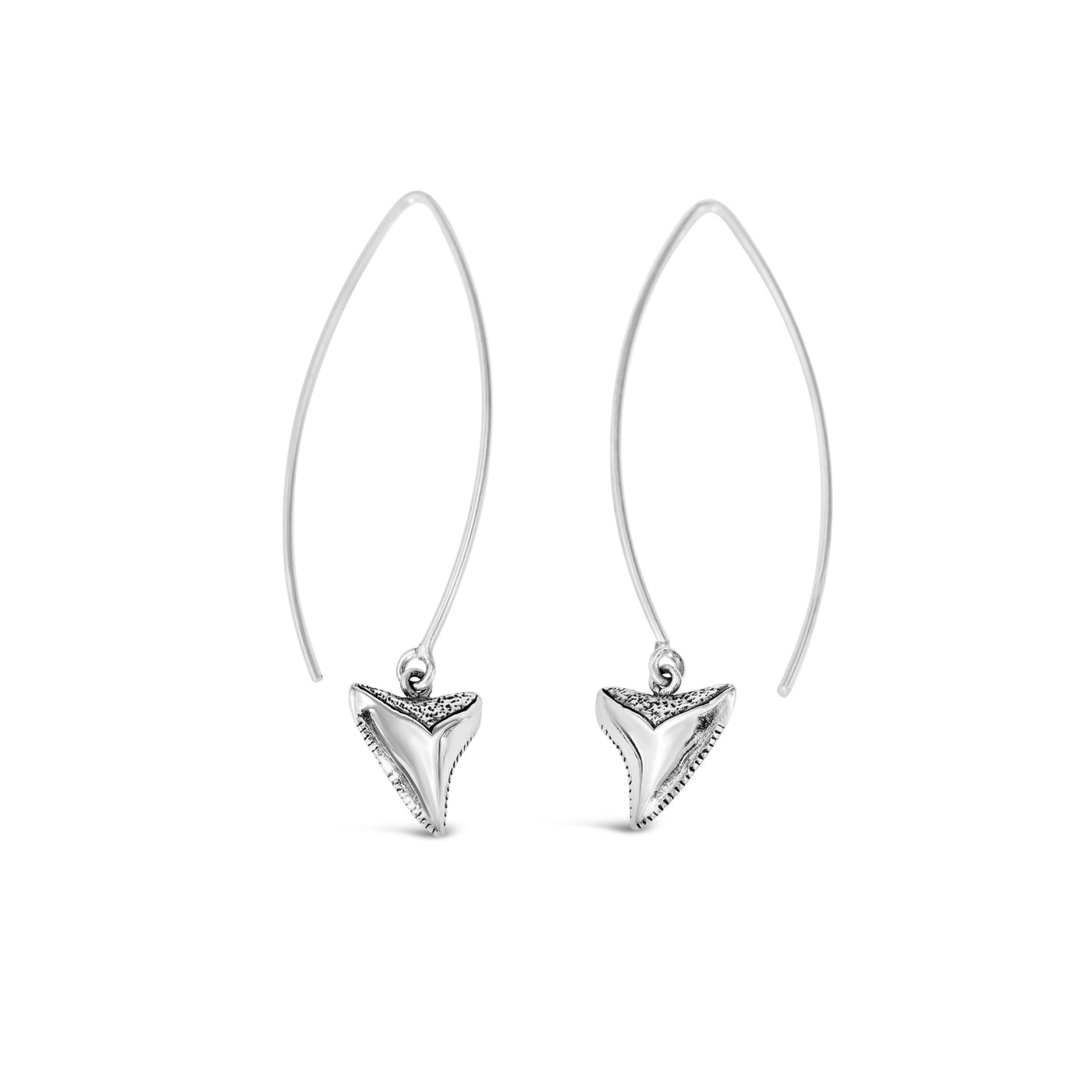 Shark Tooth Long Drop Earrings