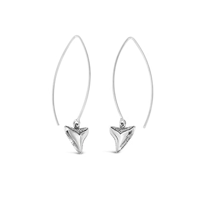 Shark Tooth Long Drop Earrings