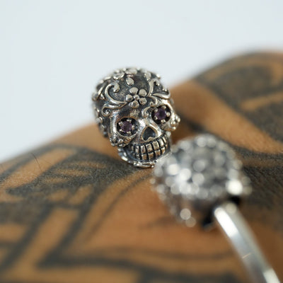 Precious Sugar Skull Cali Couture Bangle Bracelet