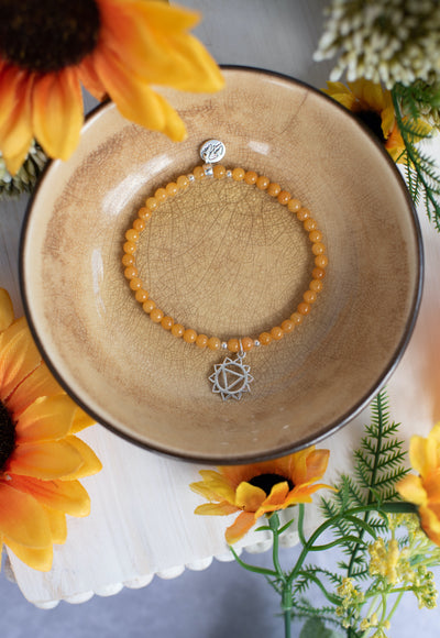 Solar Plexus Chakra Yellow Jasper Signature Stretch Bracelet