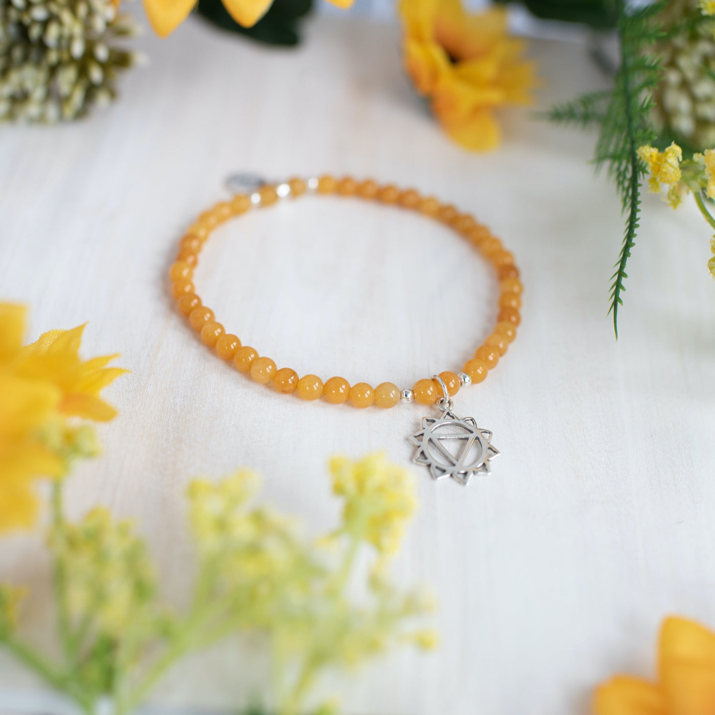 Solar Plexus Chakra Yellow Jasper Signature Stretch Bracelet