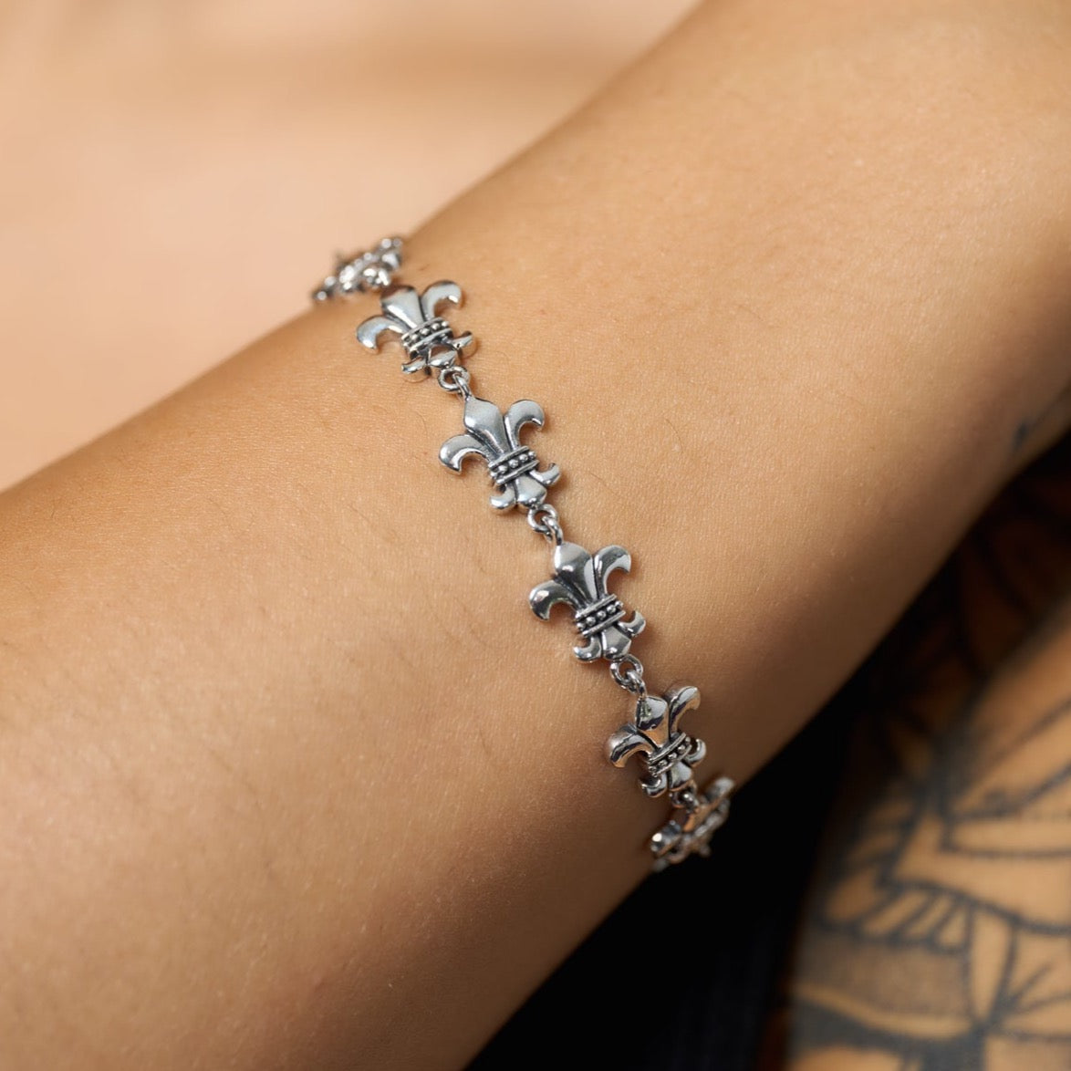 Strength & Courage Fleur de Lis Bracelet