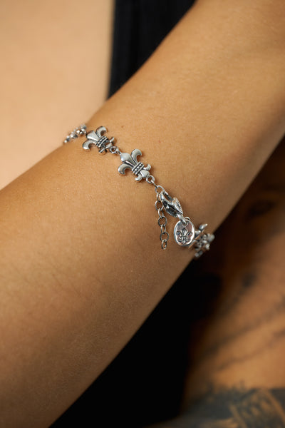 Strength & Courage Fleur de Lis Bracelet