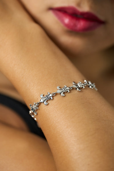 Strength & Courage Fleur de Lis Bracelet