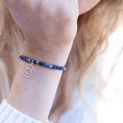 Third Eye Chakra Blue Sodalite Signature Stretch Bracelet