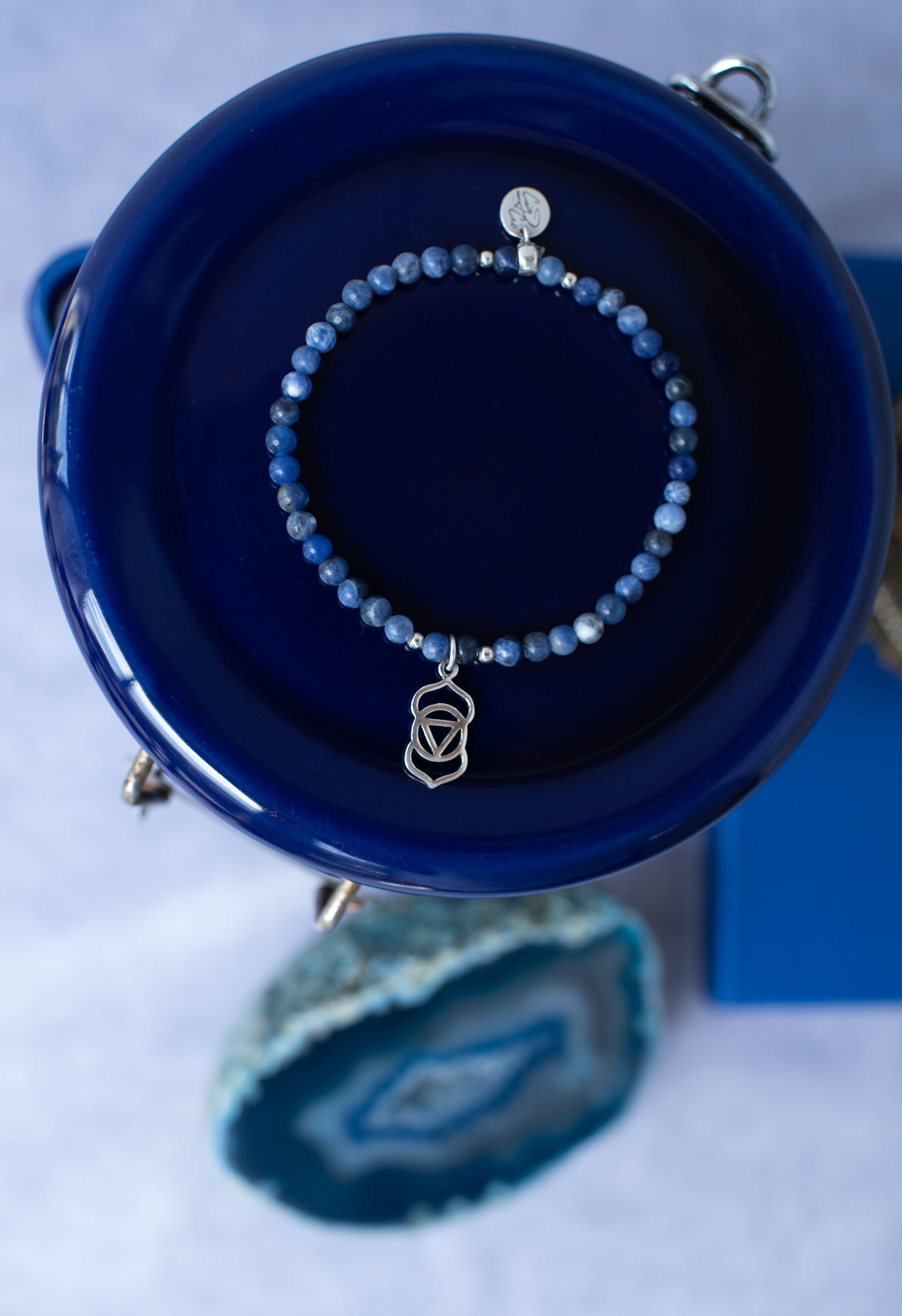 Third Eye Chakra Blue Sodalite Signature Stretch Bracelet